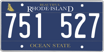 RI license plate 751527