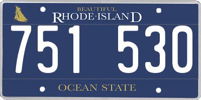 RI license plate 751530