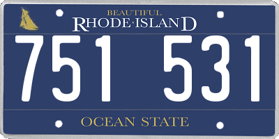 RI license plate 751531