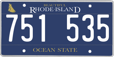 RI license plate 751535