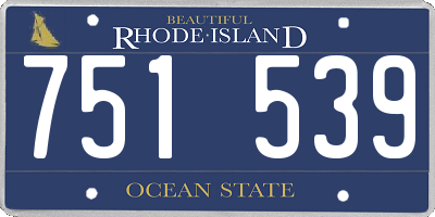 RI license plate 751539