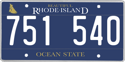RI license plate 751540