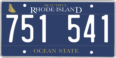 RI license plate 751541