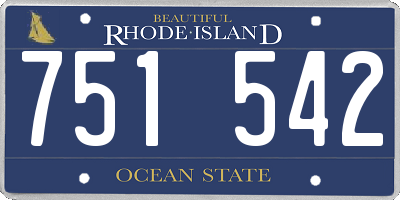 RI license plate 751542