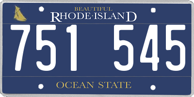 RI license plate 751545
