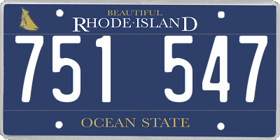 RI license plate 751547