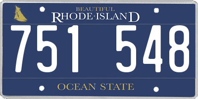 RI license plate 751548
