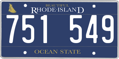 RI license plate 751549