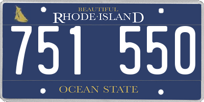 RI license plate 751550