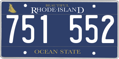 RI license plate 751552
