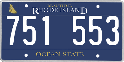 RI license plate 751553