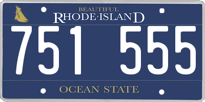 RI license plate 751555