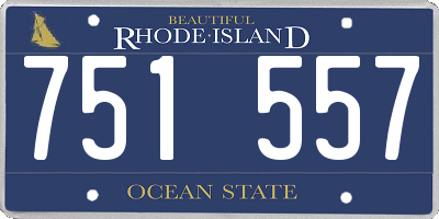 RI license plate 751557