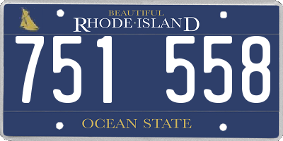 RI license plate 751558