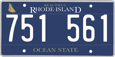 RI license plate 751561