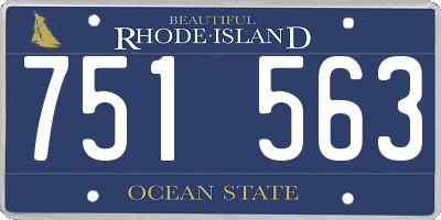 RI license plate 751563