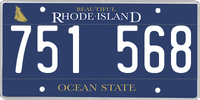 RI license plate 751568