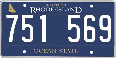 RI license plate 751569