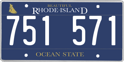 RI license plate 751571