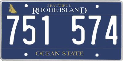 RI license plate 751574