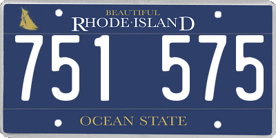 RI license plate 751575