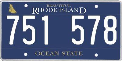 RI license plate 751578