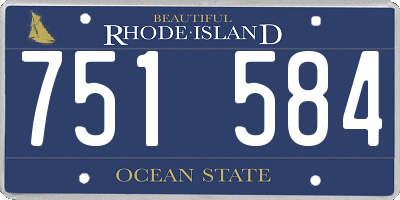 RI license plate 751584