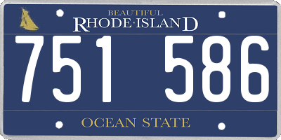 RI license plate 751586