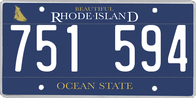 RI license plate 751594