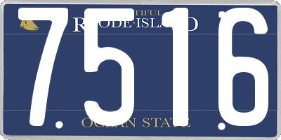 RI license plate 7516