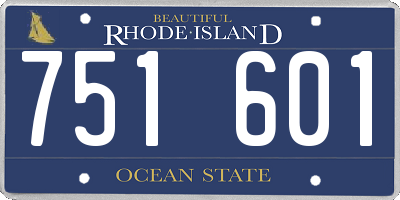 RI license plate 751601