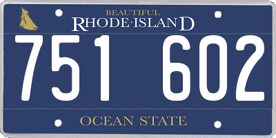 RI license plate 751602