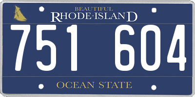 RI license plate 751604