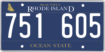 RI license plate 751605