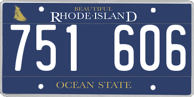 RI license plate 751606