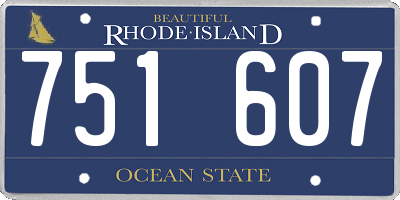 RI license plate 751607