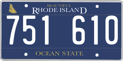 RI license plate 751610