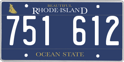 RI license plate 751612