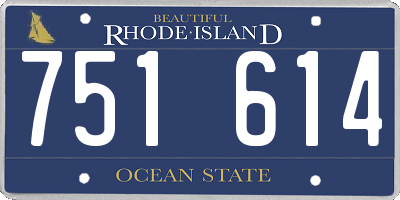RI license plate 751614