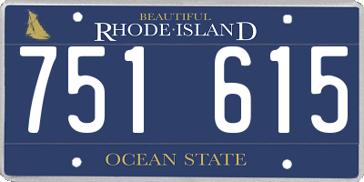 RI license plate 751615