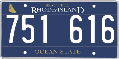 RI license plate 751616