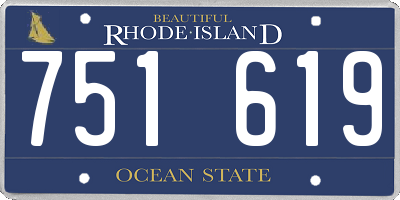 RI license plate 751619