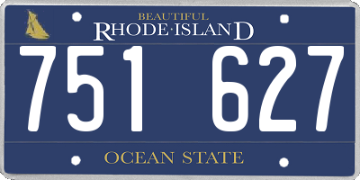 RI license plate 751627