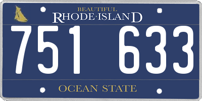 RI license plate 751633