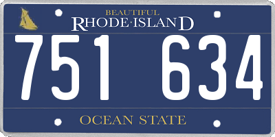 RI license plate 751634