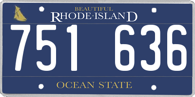 RI license plate 751636