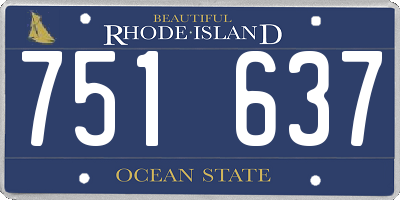 RI license plate 751637