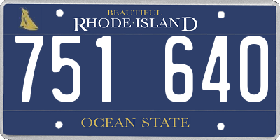 RI license plate 751640