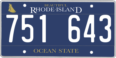 RI license plate 751643