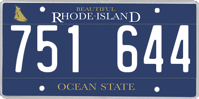 RI license plate 751644